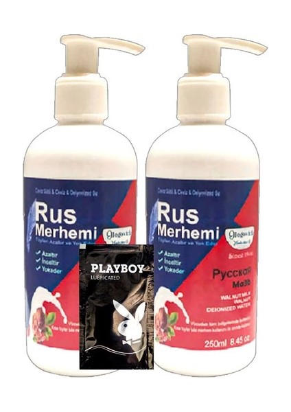 Tüylere Krem2 Adet x 250 ml Ceviz Sütlü & Cevizli Rus Merhemi + Yanında Jel - 000031KI