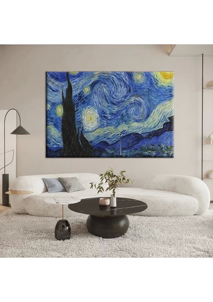 Yıldızlı Gece Kanvas Tablo