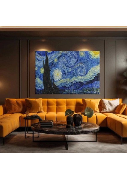 Yıldızlı Gece Kanvas Tablo fiyatları