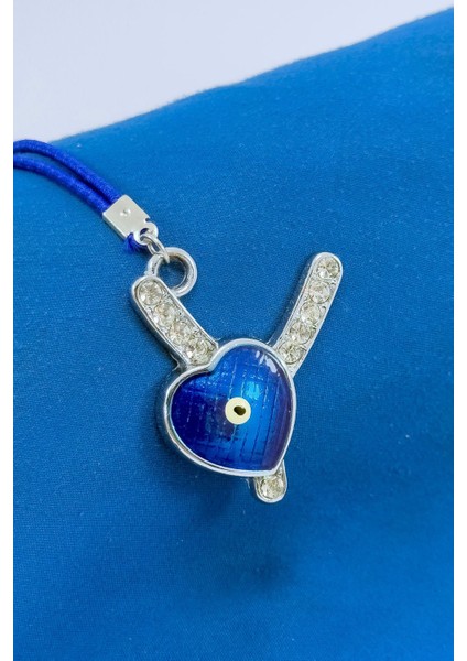 Nazar Boncuklu Y Harfi Araba Dikiz Ayna Süsü Metal Hediyelik Aksesuar