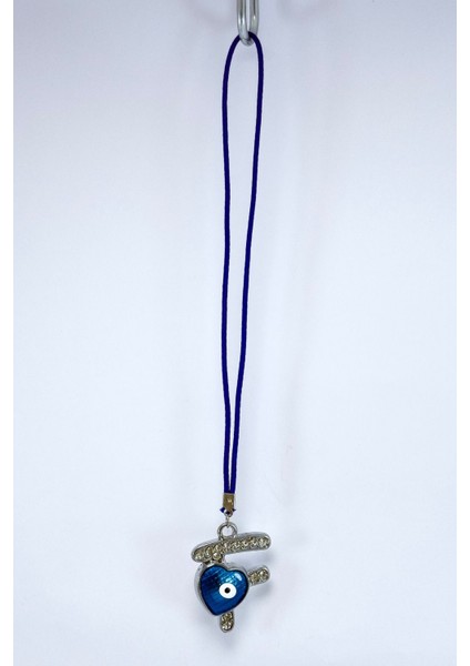 Nazar Boncuklu F Harfi Araba Dikiz Ayna Süsü Metal Hediyelik Aksesuar indirimleri