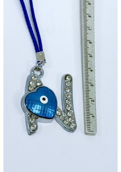 Nazar Boncuklu N Harfi Araba Dikiz Ayna Süsü Metal Hediyelik Aksesuar modelleri