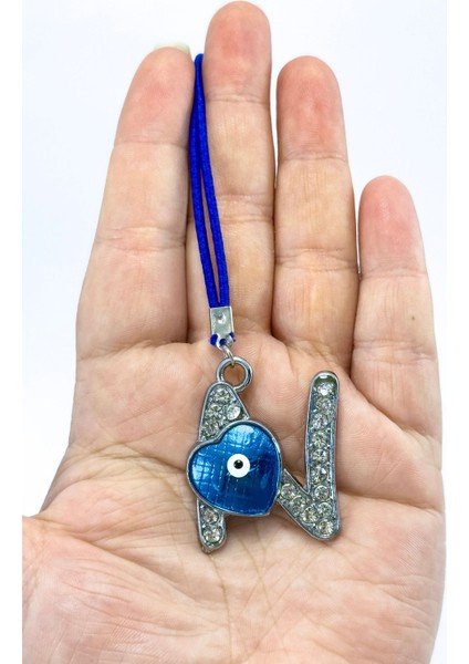 Nazar Boncuklu N Harfi Araba Dikiz Ayna Süsü Metal Hediyelik Aksesuar fırsatları