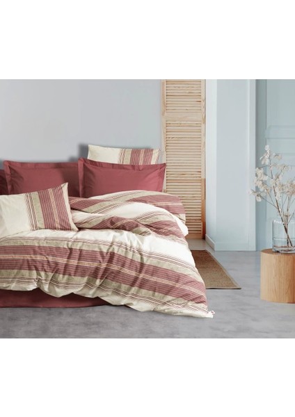 Cotton Box Line Nevresim Takımı Çift Kişilik Kenway Bordo