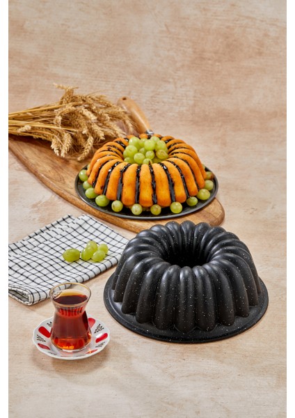 Granit Döküm Kek Kalıbı Dilimli Siyah Kek Kalıbı 26 cm indirimleri