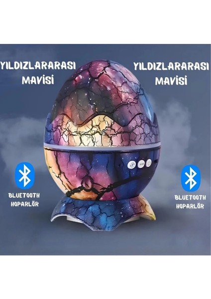 Dinozor Yumurtası Gece Masa Lambası Bluetooth Hoparlör LED Lamba Galaxy Projektör LED Işık fiyatları
