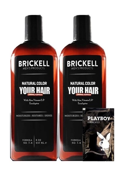 Brickell Erkeklere Özel Anti-White Saç Sakal Bakım Şampuanı 237 ml x 2 Adet + Yanında Jel