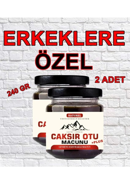 Erkeklere Özel 24 Saat Etkili Hatay Yöresi Çakır Otu Macunu 240 gr x 2 Adet