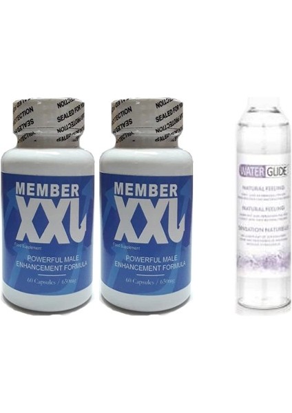 Hintohu Member Xxl Erkeklere Özel 60LI 2 Adet + Waterglide Natural Feeling Lubricant 400ML Doğal His Jel
