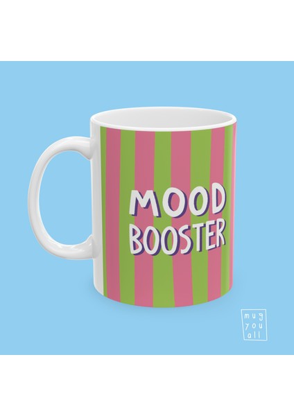 Mood Booster Yazılı Eğlence ve Mizah Temalı Hediyelik Porselen Kahve Kupası modelleri