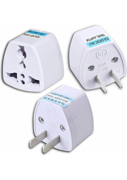 Seyahat Adaptörü Evrensel Abd Fiş Adaptörü Ab Abd Dönüştürücü Güç Şarj Ingiltere Abd Elektrik Priz Adaptörü Düz 2 Pin Girişli