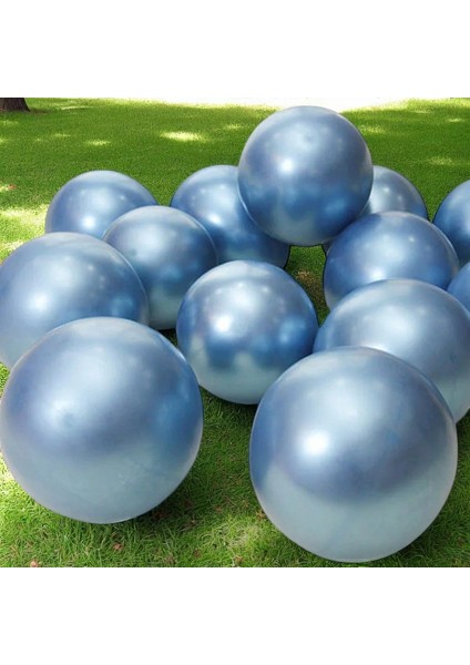 25 Adet Açık Mavi Krom Balon Parlak Metalik Krom Açık Mavi Balon Helyum Gazına Uçan Balona Uygundur fırsatları