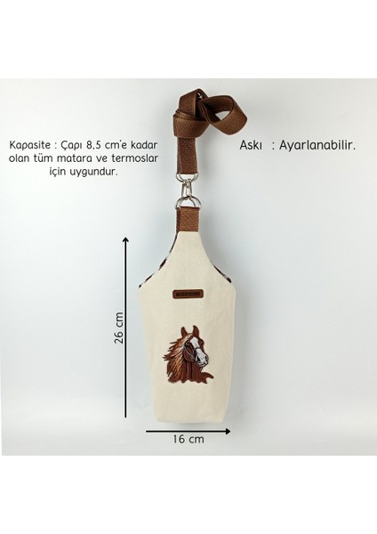 1 Litrelik El Yapımı U Model At Matara Kılıfı