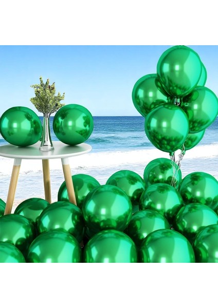 25 Adet Koyu Yeşil Krom Balon Parlak Metalik Krom Koyu Yeşil Balon Helyum Gazına Uçan Balona Uygun fırsatları