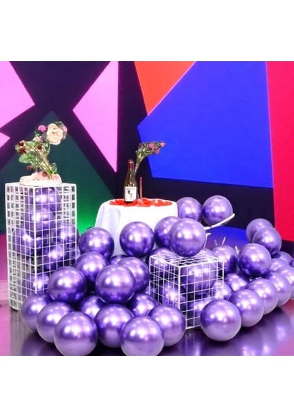 25 Adet Mor Krom Balon Mor Parlak Metalik Balon Krom Mor Balon Helyum Gazına Uçan Balona Uygundur fırsatları