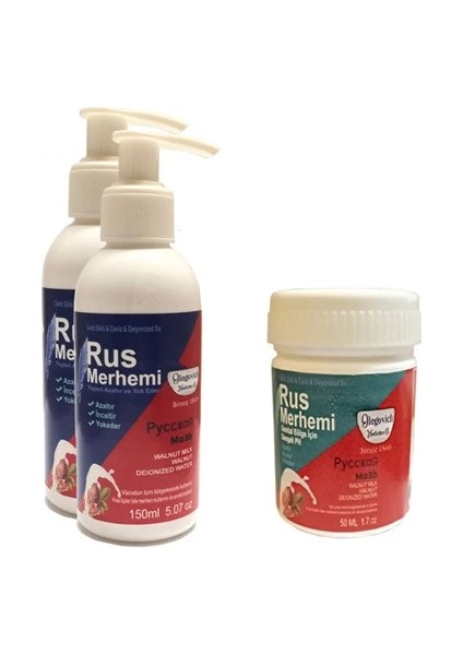 Hintohu Tüy Dökücü Azaltıcı Rus Merhemi 150 ml 2 Adet + Genital Bölge Merhemi 50 ml 1 Adet - 000031KI