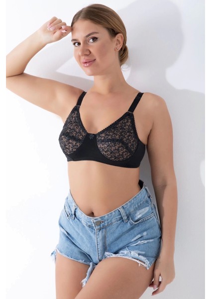 Siyah Dantelli Toparlayıcı Sütyen - 506 modelleri
