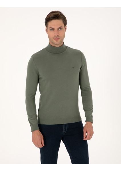 Erkek Duman Slim Fit Basic Kazak 50314202-VR210