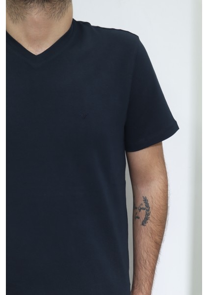 Fistan Store Erkek Düz Spor Kesim Rahat Kalıp V Yaka T-Shirt fiyatları