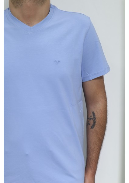Fistan Store Erkek Düz Spor Kesim Rahat Kalıp V Yaka T-Shirt fiyatları