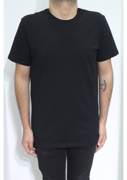 Fistan Store Erkek Düz Spor Kesim Rahat Kalıp Bisiklet Yaka T-Shirt
