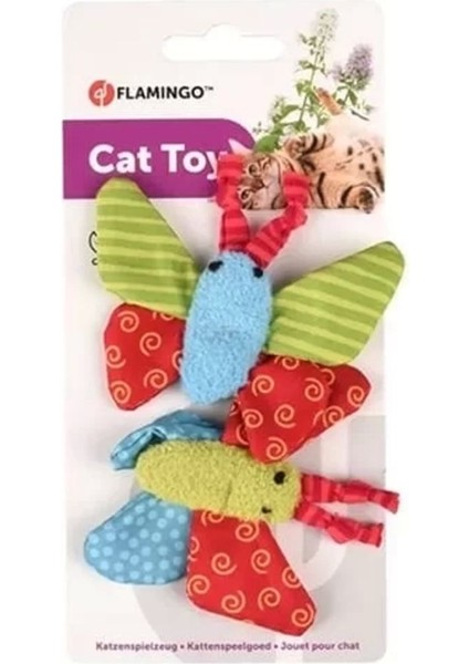 Renkli Kelebek Şekilli Kedi Oyuncağı 2'li, 9 Cm, Eğlenceli ve Çekici Tasarım fiyatları