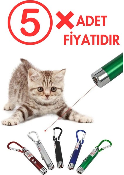 3 Fonksiyonlu Renkli Işık LED Lazer Anahtarlık Köpek Kedi Oyuncak