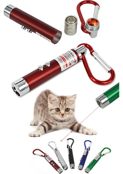 3 Fonksiyonlu Renkli Işık LED Lazer Anahtarlık Köpek Kedi Oyuncak fiyatları