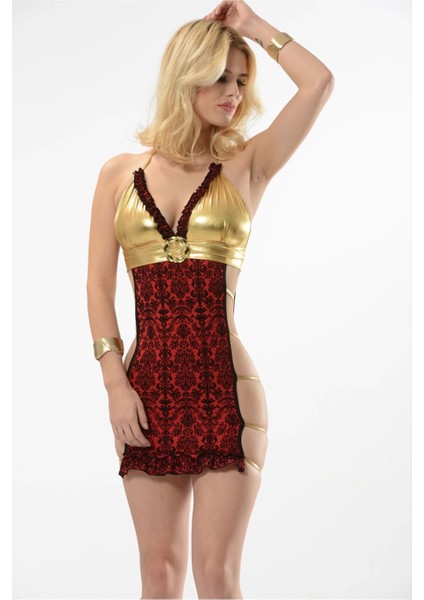 Gold Kırmızı Lame GECELIK-491 modelleri