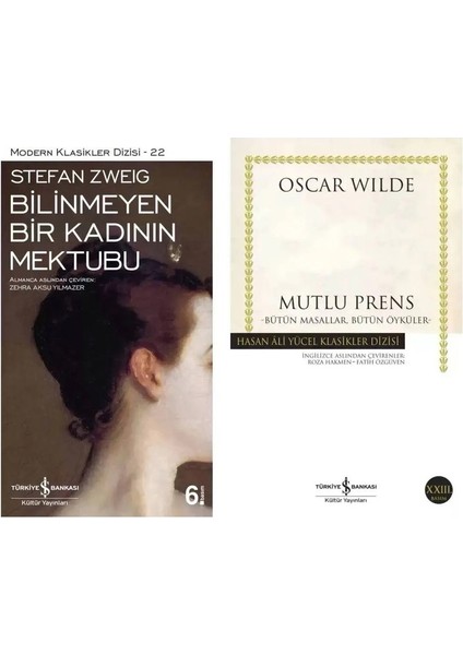 Bilinmeyen Bir Kadının Mektubu - Mutlu Prens Oscar Wilde 2 Kitap Set