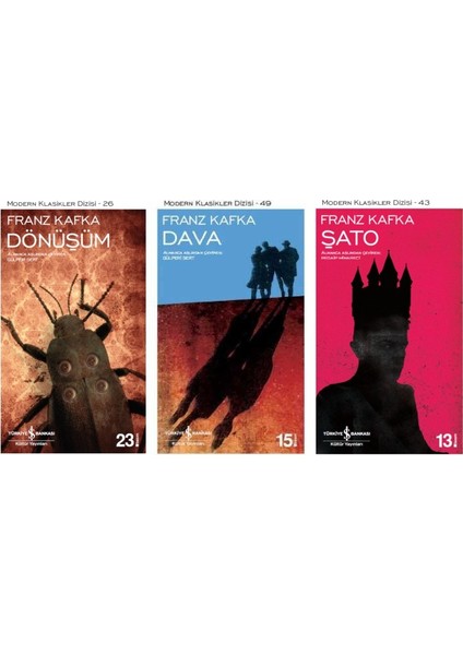 Dönüşüm - Dava - Şato - Franz Kafka - 3 Kitap Set