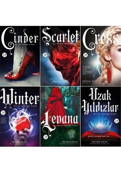 Scarlet - Cinder - Winter - Uzak Yıldızlar - Marissa Meyer - 6 Kitap Set