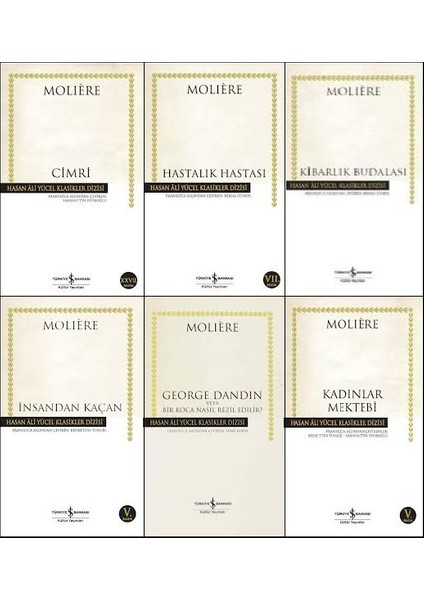Iş Bankası Hasan Ali Yücel Klasikleri Moliere 6 Kitap Set