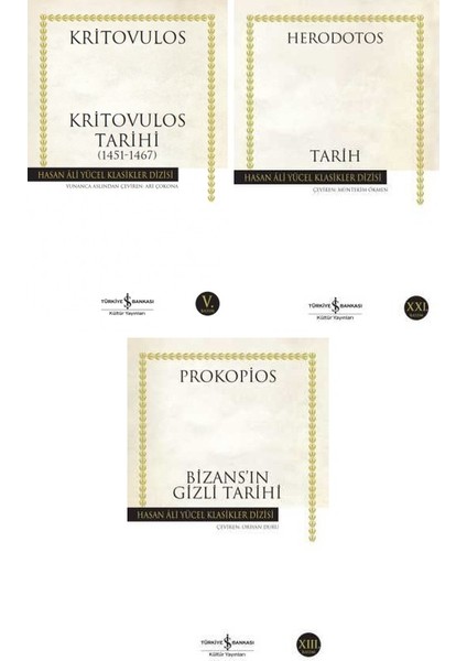 Kritovulos Tarihi - Herodotos Tarih - Bizans'ın Gizli Tarihi - 3 Kitap Set