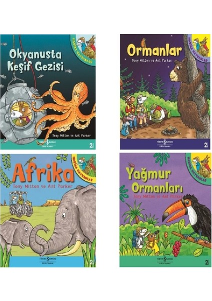 Okyanusta Keşif Gezisi - Yağmur Ormanları - Afrika - Ormanlar / 4 Kitap Set - Tony Mitton