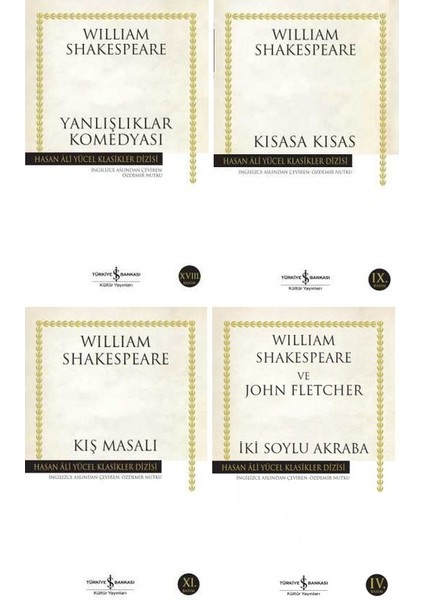 Yanlışlıklar Komedyası - Kısasa Kısas - Kış Masalı - Iki Soylu Akraba - 4 Kitap - William Shakespeare