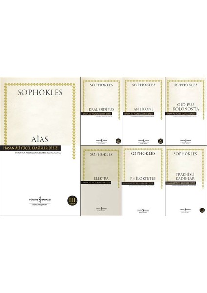 Iş Bankası Hasan Ali Yücel Klasikleri Sophokles Antik Yunan Tragedyaları 7 Kitap Set