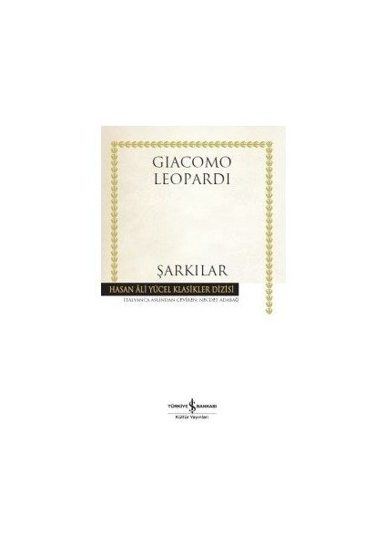 Şarkılar - Giacomo Leopardi