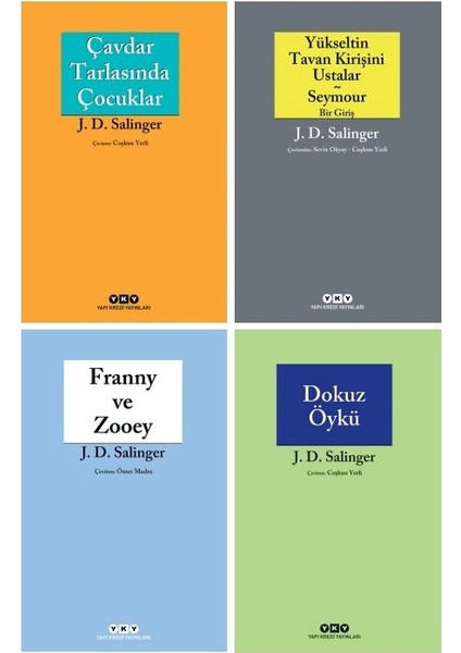 Çavdar Tarlasında Çocuklar - Yükseltin Tavan Kirişini Ustalar Seymour - Franny ve Zooey - Dokuz Öykü - 4 Kitap - J. D. Salinger