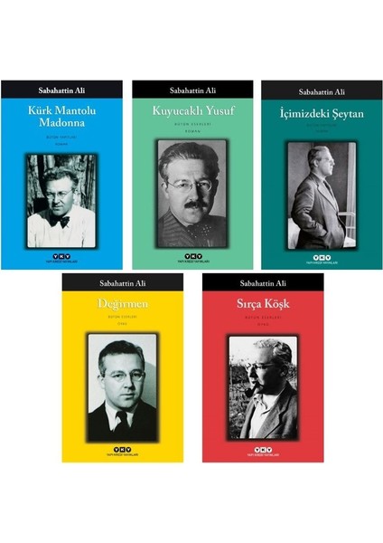 Kürk Mantolu Madonna - Kuyucaklı Yusuf - Içimizdeki Şeytan - Değirmen - Sırça Köşk - 5 Kitap - Sabahattin Ali