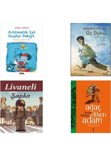 Ağaç Diken Adam - Aritmetik Iyi Kuşlar Pekiyi - Üç Öykü - Şapka - 4 Kitap