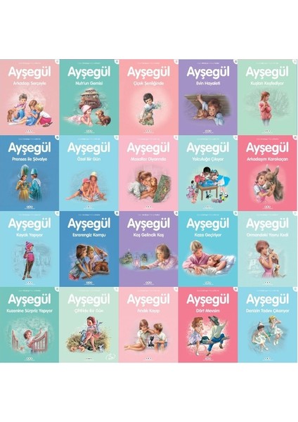 Ayşegül Serisi 20 Kitap Set - 2 - Arkadaşı Serçeyle - Çiçek Şenliğinde - Denizin Tadını Çıkarıyor - Dört Mevsim - Fındık Kayıp - Esrarengiz Komşu - Arkadaşım Karakaçan