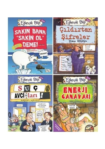 eğlenceli Bilgi Bilim 4 Kitap Set / Sakın Bana Sakin Ol Deme - Çıldırtan Şifreler - Suç Avcıları - Enerji Canavarı