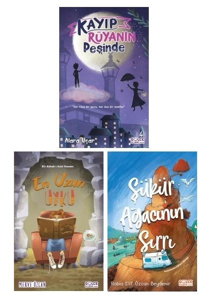 dini Çocuk Öyküleri 3'lü Set / Kayıp Rüyanın Peşinde + En Uzun Uyku + Şükür Ağacının Sırrı