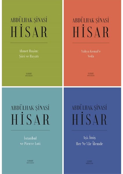 Abdülhak Şinasi Hisar 4 Kitap Set