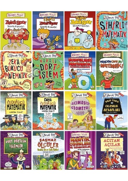 eğlenceli Bilgi Eğlenceli Matematik 16 Kitap Set - Zekaspor - Sihirli Matematik - Havalı Dört Işlem - Zeka Bükücü Matematik - Acımasız Geometri - Öldürücü Matematik
