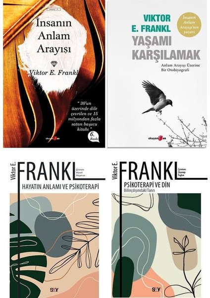 viktor E. Frankl 4 Kitap Set / Insanın Anlam Arayışı + Yaşamı Karşılamak + Hayatın Anlamı ve Psikoterapi + Psikoterapi ve Din - Viktor E. Frankl