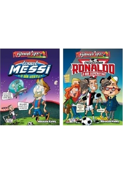 eğlenceli Spor Lionel Messi O Bir Uzaylı - Cristiano Ronaldo O Bir Süperstar 2 Kitap Set