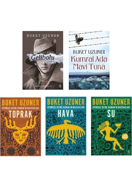 Gelibolu - Kumral Ada Mavi Tuna - Toprak - Hava - Su - 5 Kitap - Buket Uzuner