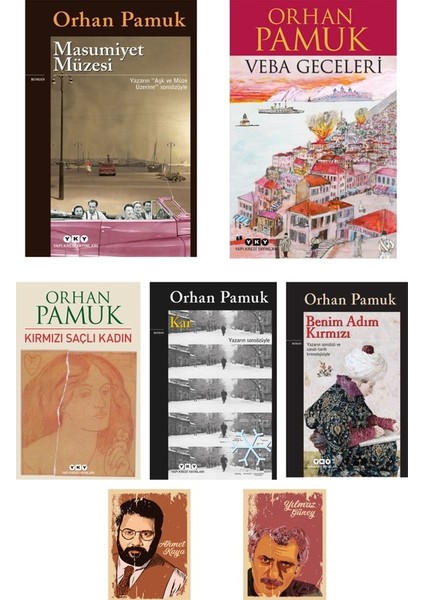 Orhan Pamuk - Benim Adım Kırmızı - Veba Geceleri - Masumiyet Müzesi - Kırmızı Saçlı Kadın Not Defterli